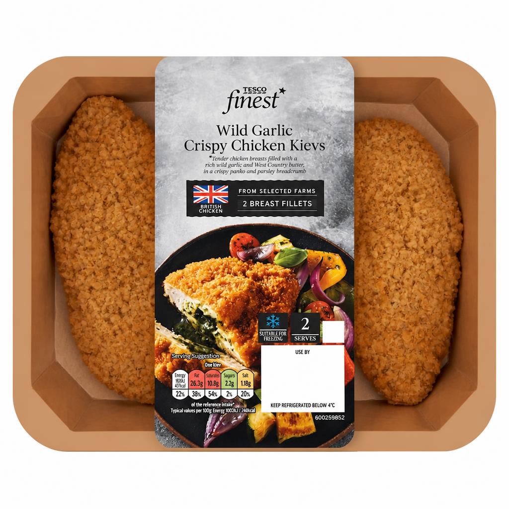 Tesco Finest Wild Garlic Crispy Chicken Kievs 386g