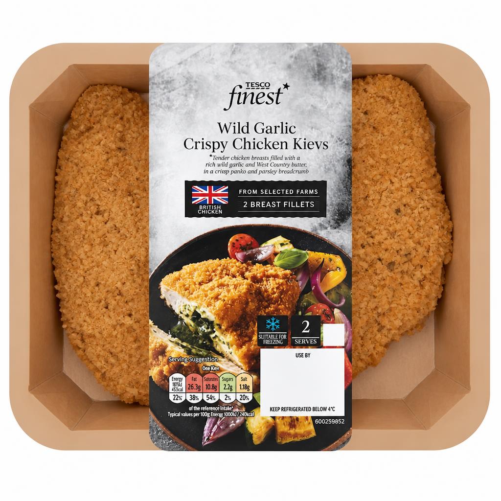 Tesco Finest Wild Garlic Crispy Chicken Kievs 386g
