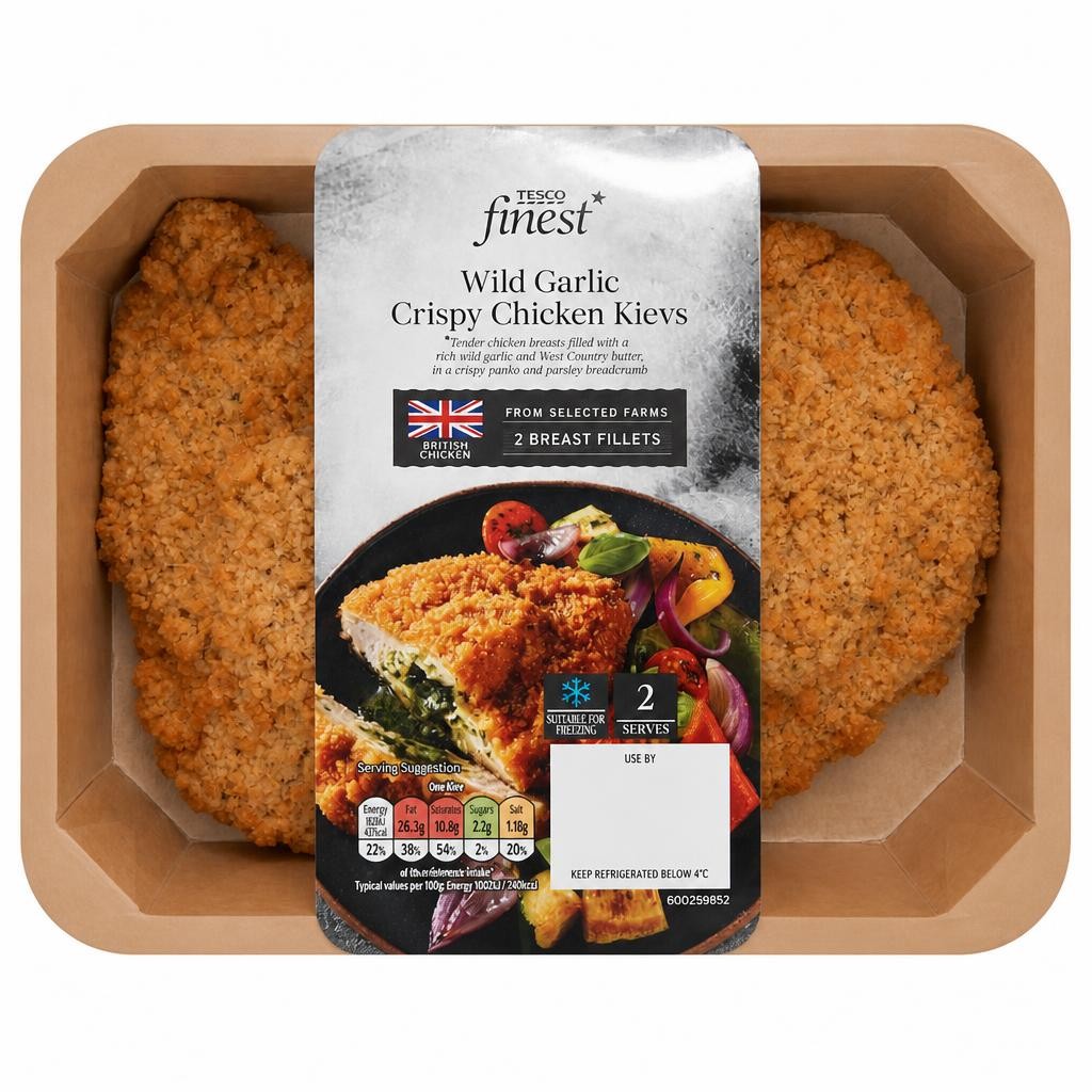 Tesco Finest Wild Garlic Crispy Chicken Kievs 386g