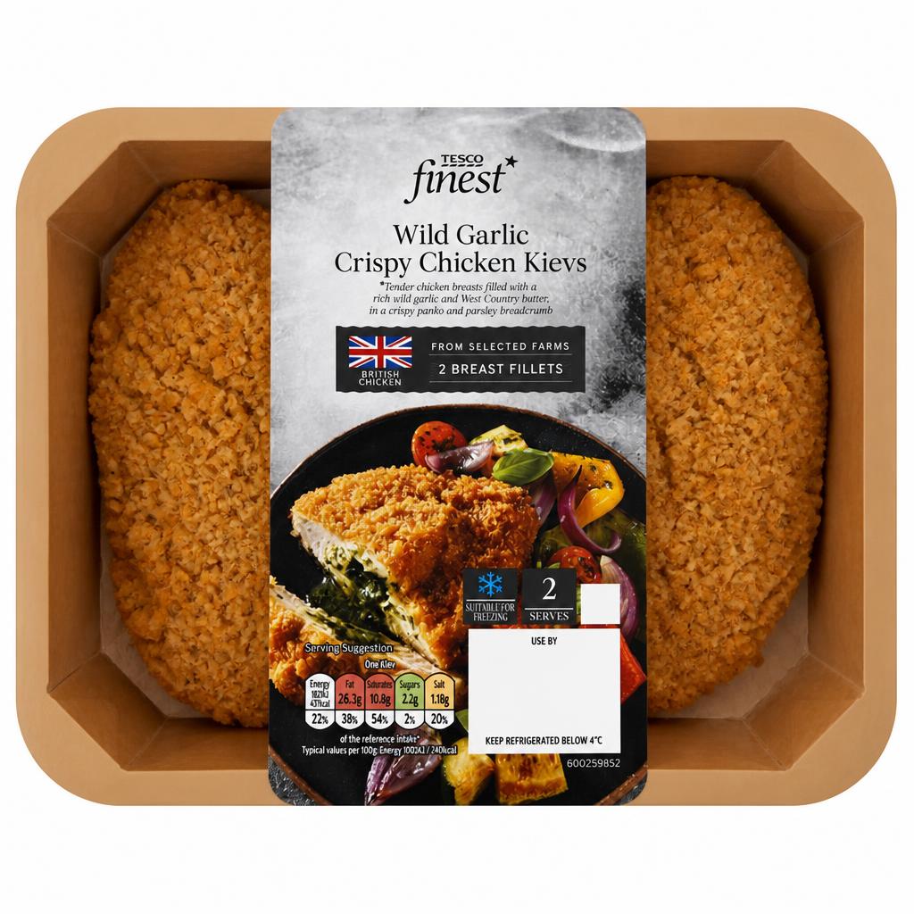 Tesco Finest Wild Garlic Crispy Chicken Kievs 386g