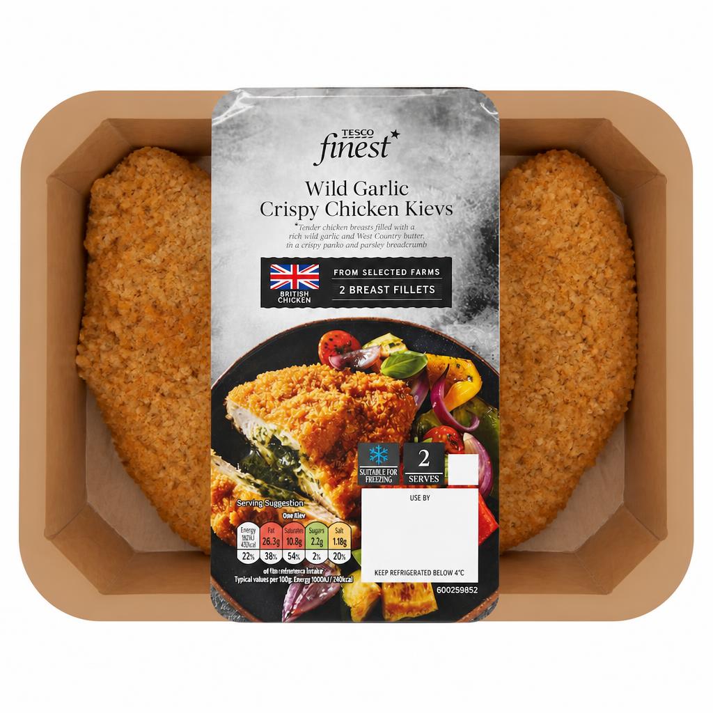 Tesco Finest Wild Garlic Crispy Chicken Kievs 386g