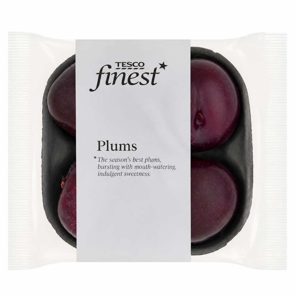 Tesco Finest Plums Minimum 4 Pack