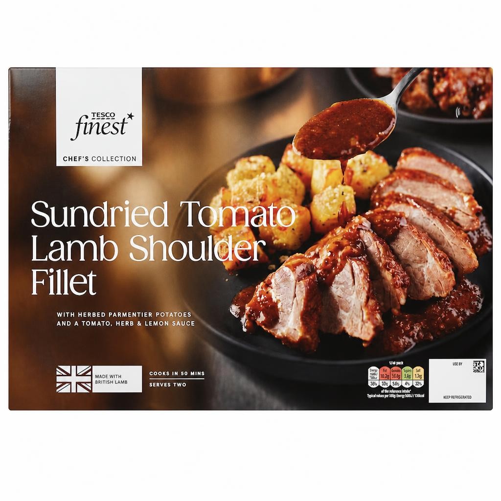 Tesco Finest Chef's Collection Sundried Tomato Lamb Shoulder Fillet 940g
