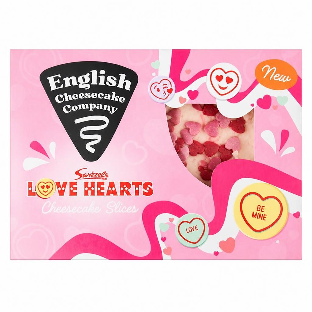 English Cheesecake Company 180g Swizzels Love Hearts Cheesecake Slices