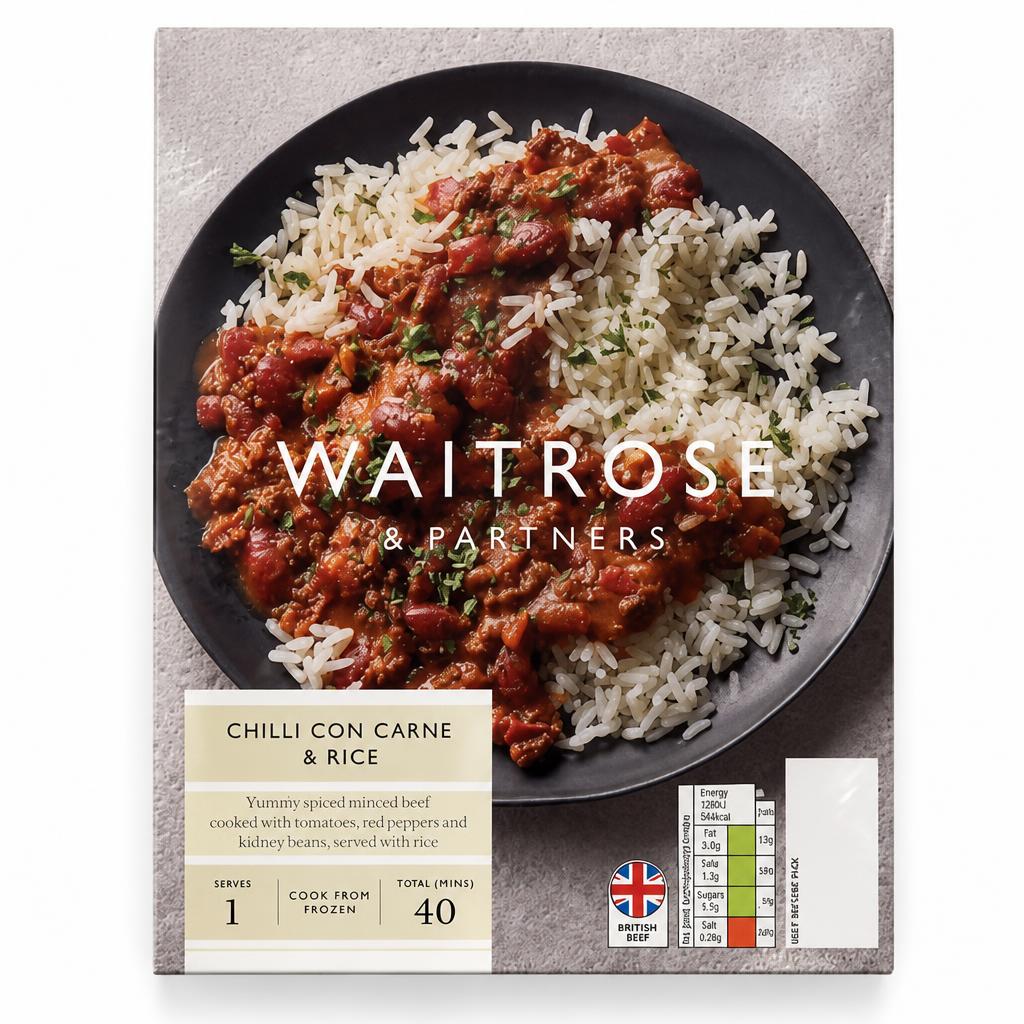 Waitrose Frozen Chilli Con Carne & Rice