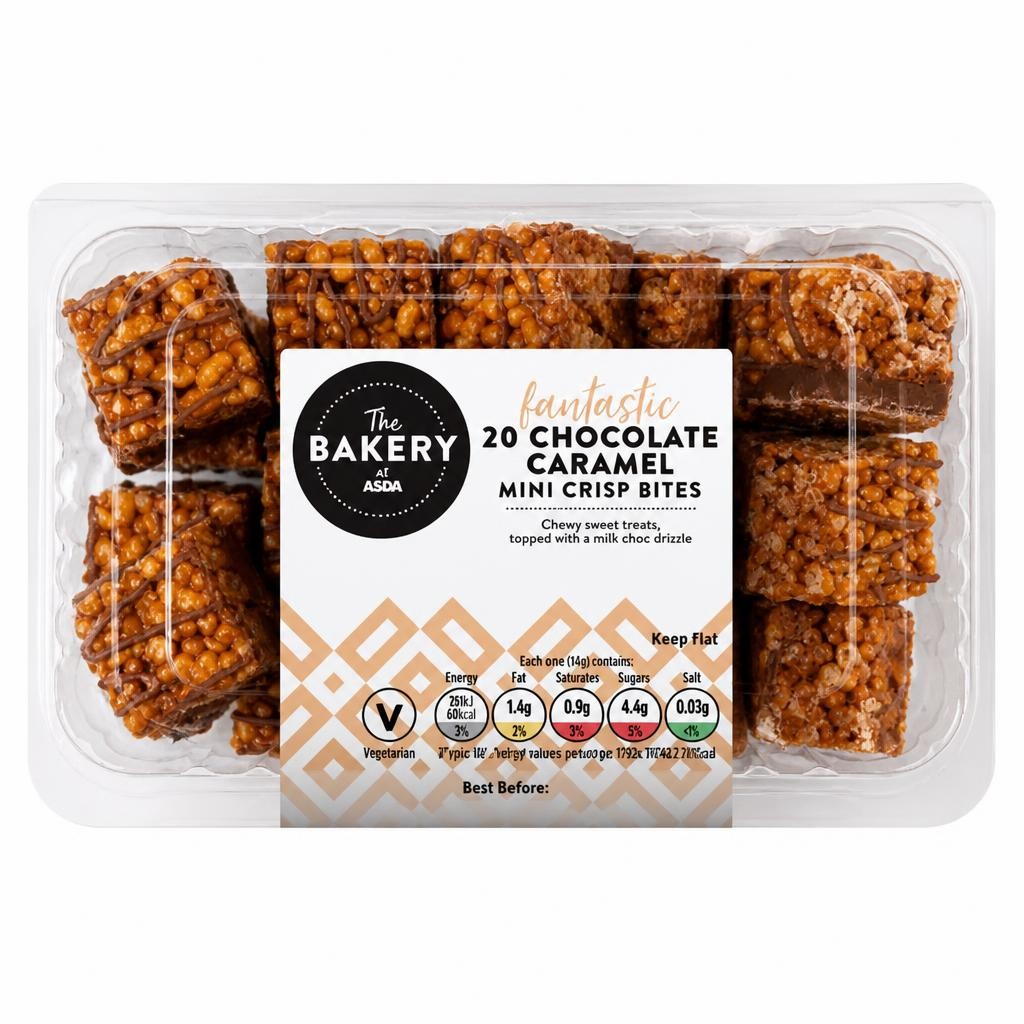 The BAKERY at ASDA The Bakery 20 Fantastic Chocolate Caramel Mini Crisp Bites