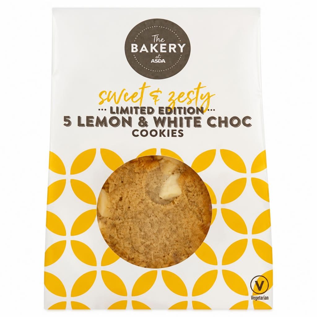 ASDA 5 Lemon & White Chocolate Choc Cookies
