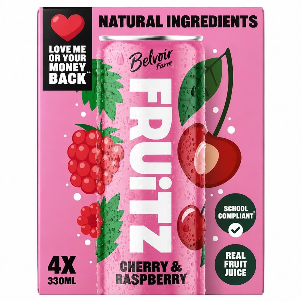 FRUiTZ Cherry & Raspberry 4x330ml