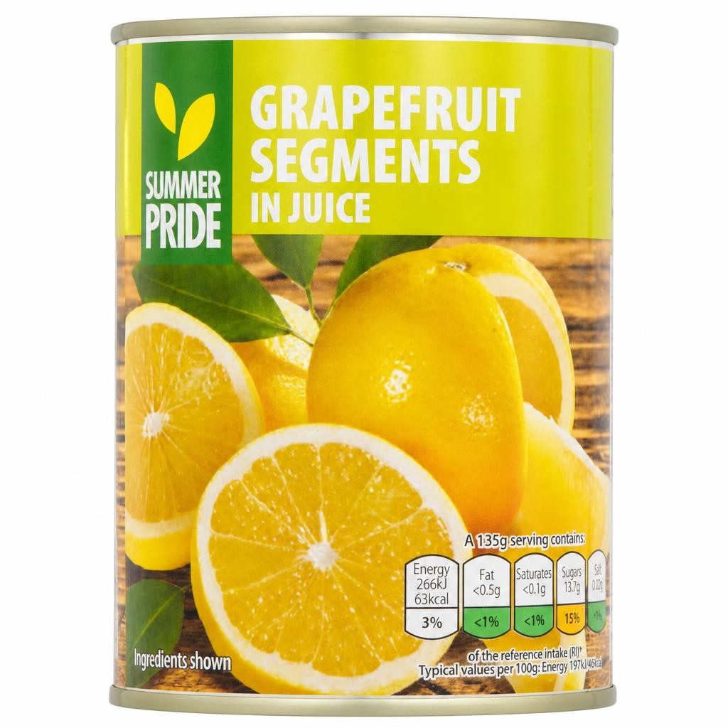 SUMMER PRIDE GRAPEFRUIT SEGMENTS IN JUICE 540G