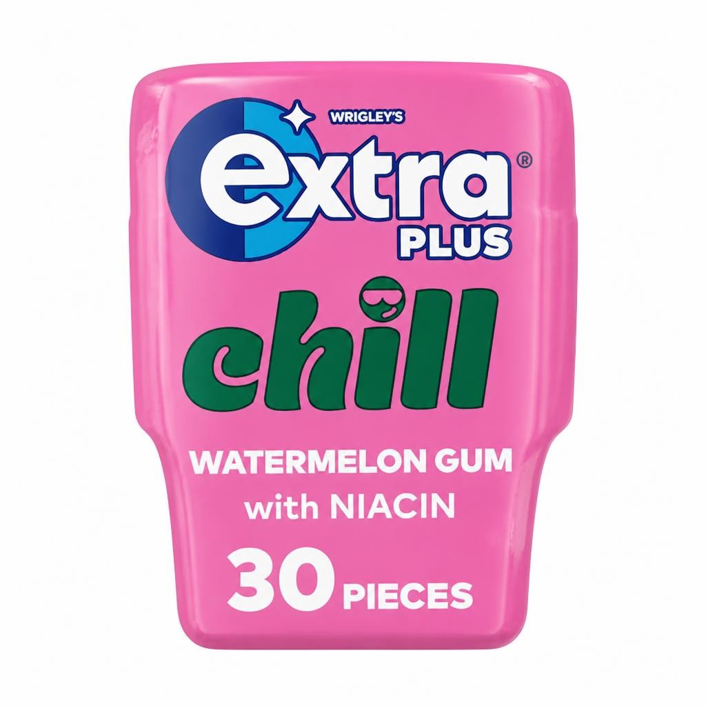 Extra Plus Chill Sugarfree Chewing Gum Bottle 30 Pieces