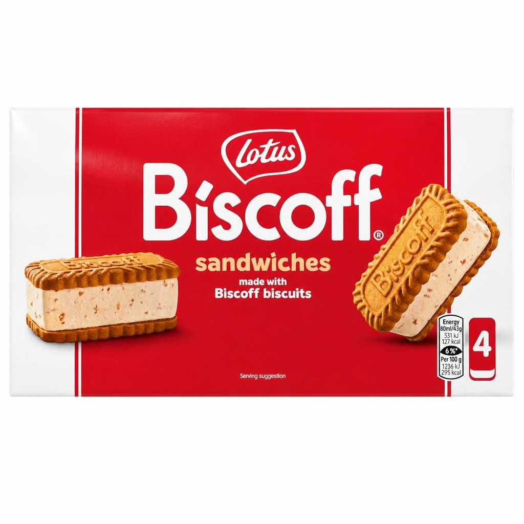 Lotus Biscoff Ice Cream Sandwich 4x80ml