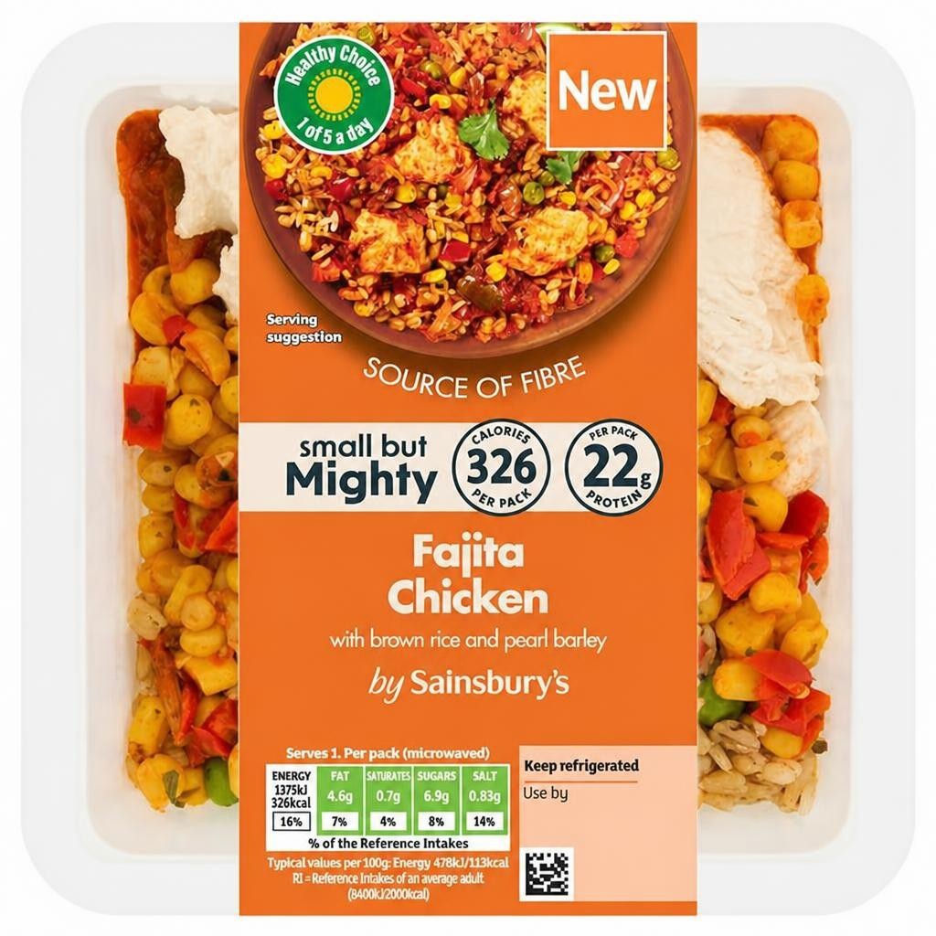 Sainsbury's 300g Small But Mighty Fajita Chicken with Brown Rice & Pearl Barley