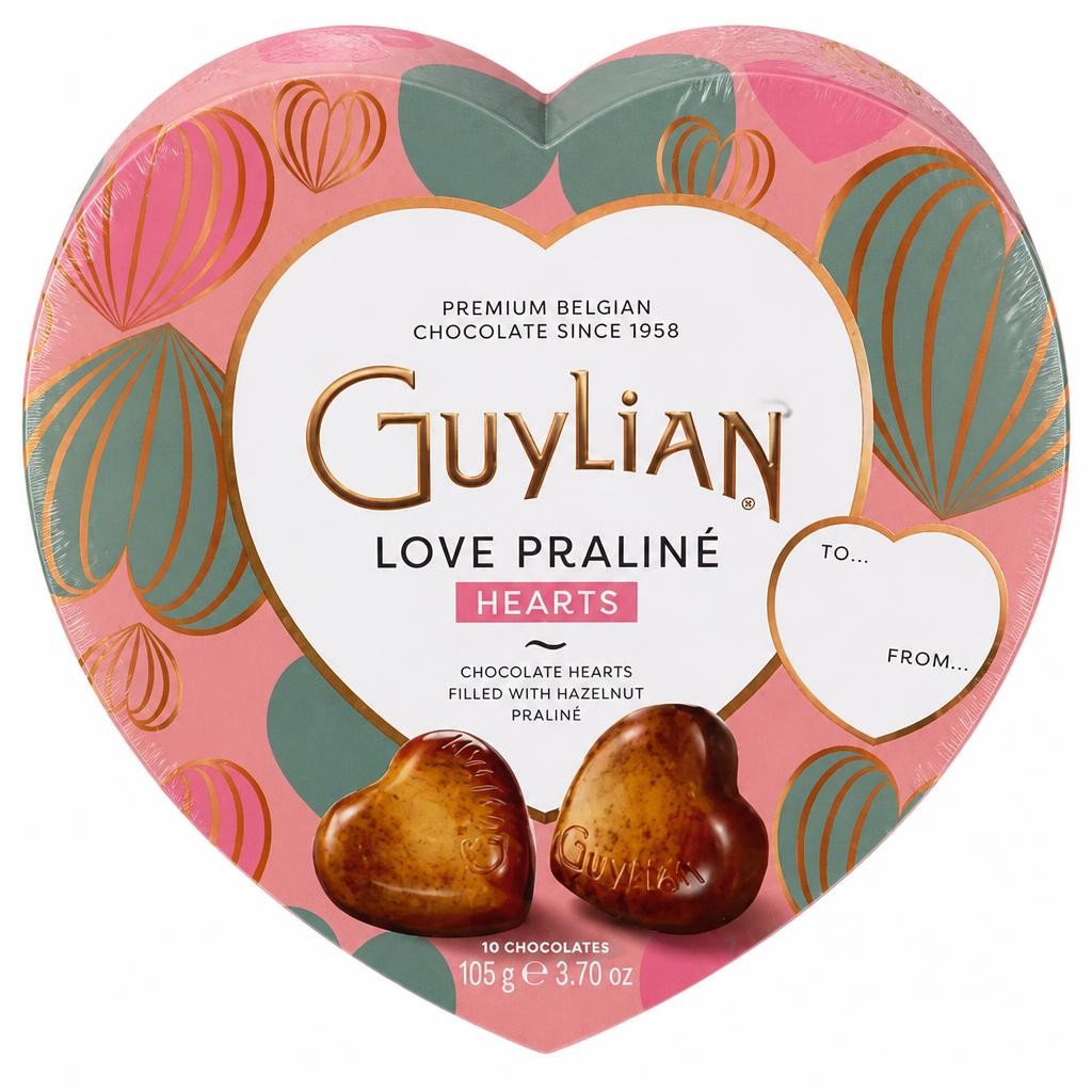 Guylian 10 Love Praliné Hearts Chocolate 105g