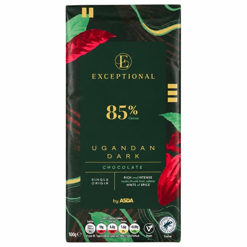 Exceptional By Asda Ugandan Dark Chocolate 100g