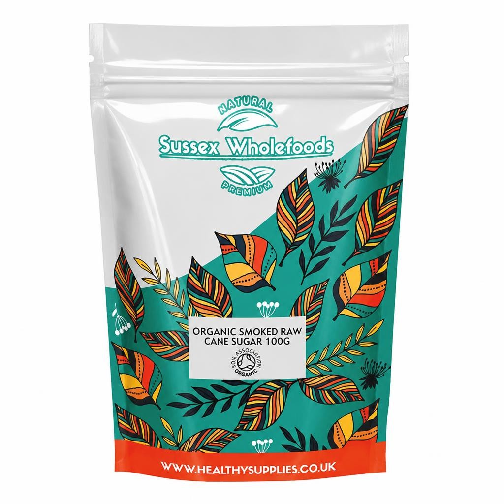 Organic Smoked Raw Cane Sugar 100g (Sussex Wholefoods) | Multi