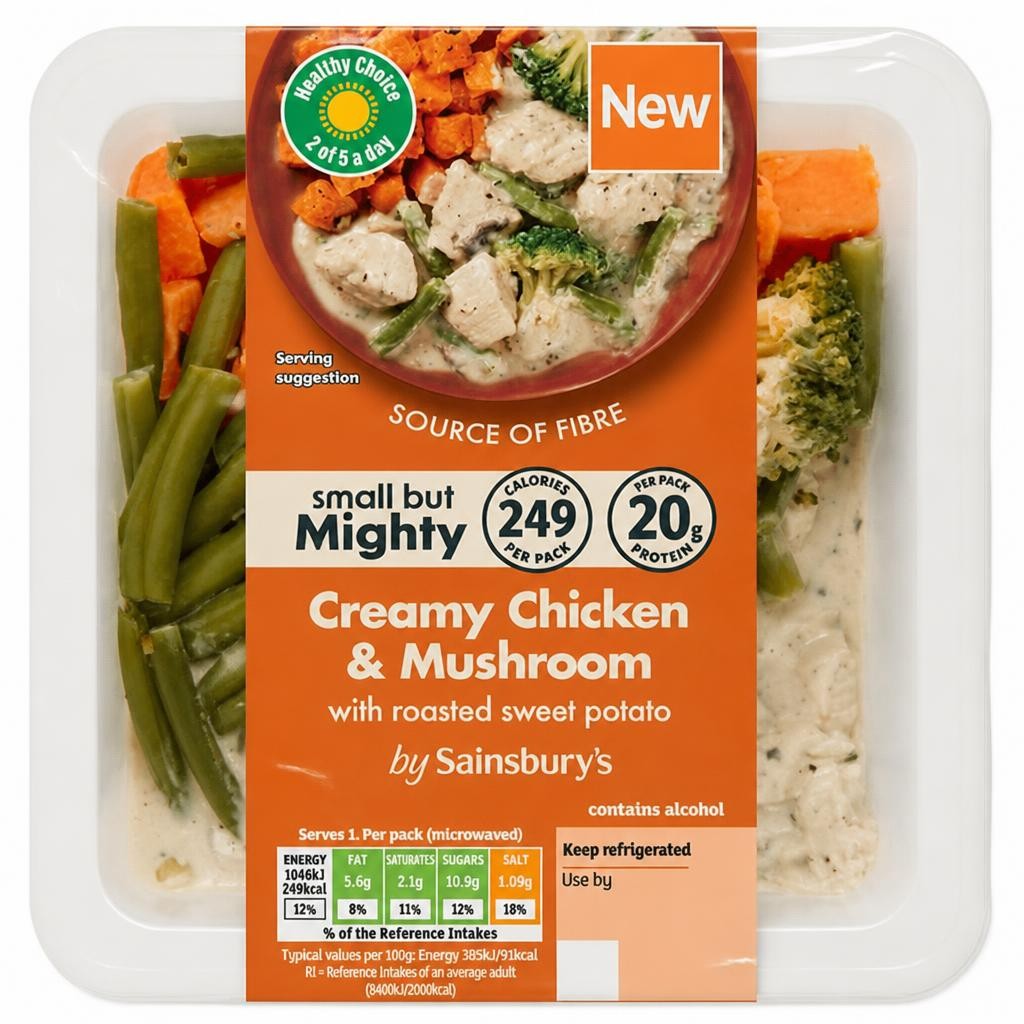 Sainsbury's 300g Small But Mighty Creamy Chicken & Mushroom with Roasted Sweet Potato