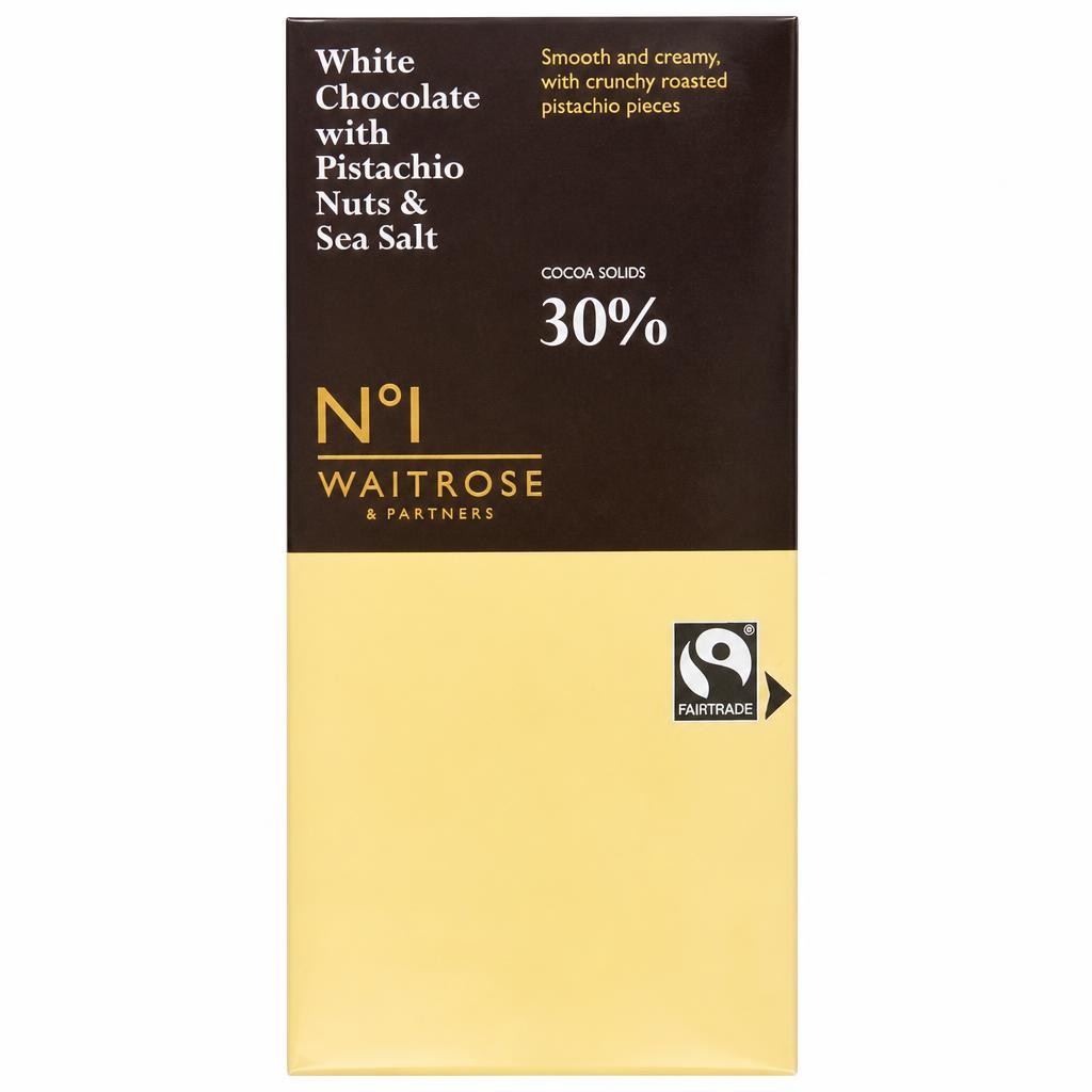 No1 White Chocolate With Pistachio Nuts & Sea Salt