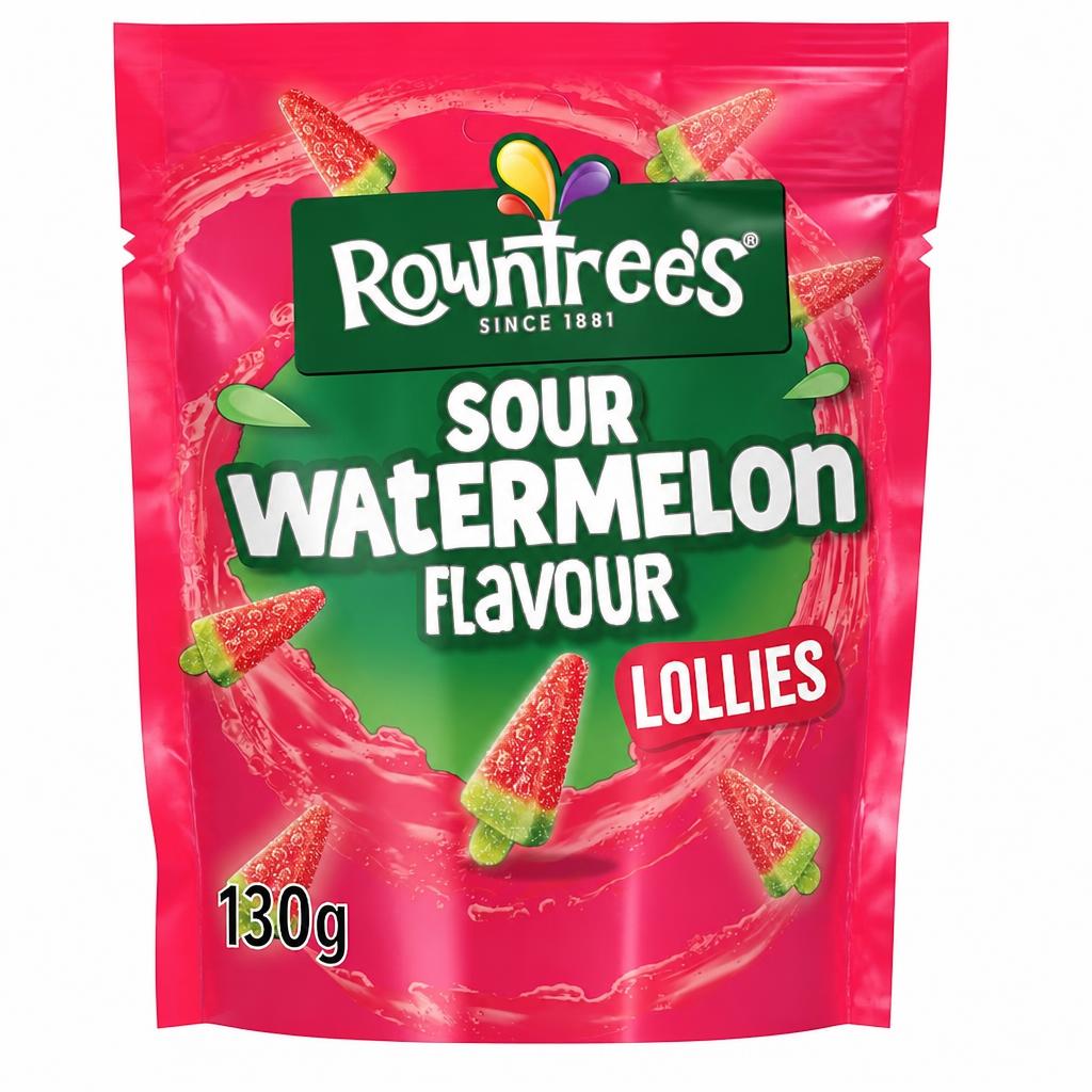 Rowntrees Sour Watermelon Flavour Lollies 130g