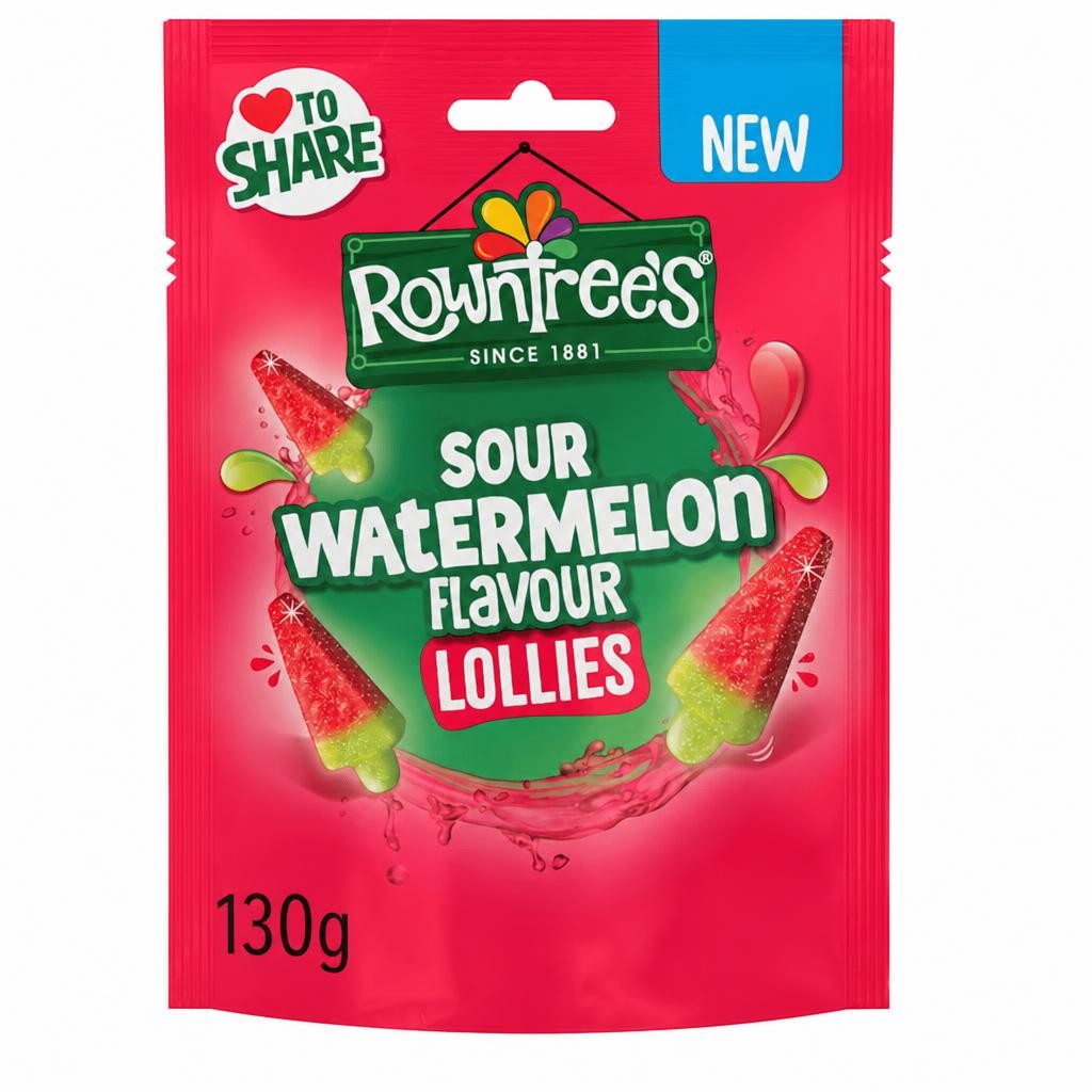 Rowntrees Sour Watermelon Flavour Lollies 130g