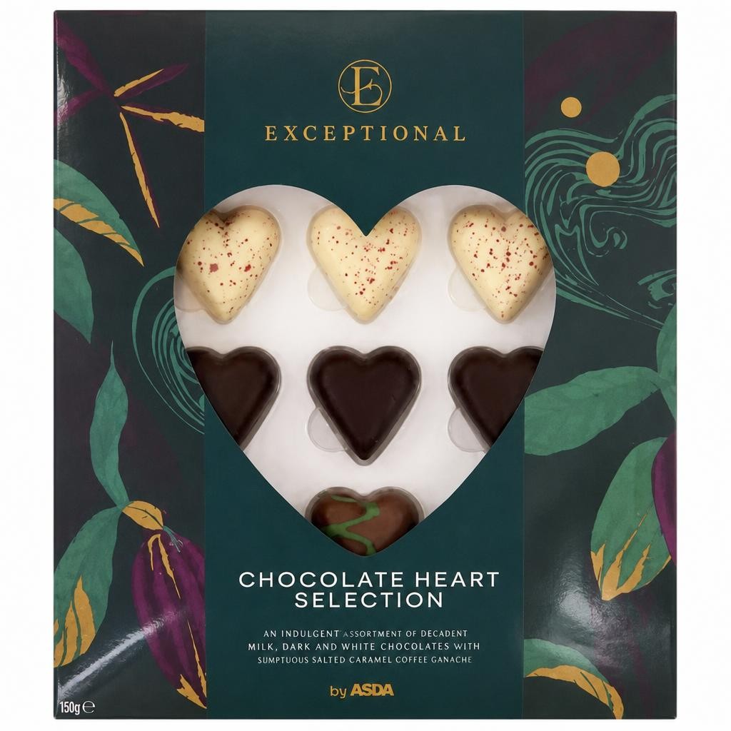 ASDA Exceptional by  Chocolate Heart Selection 118g