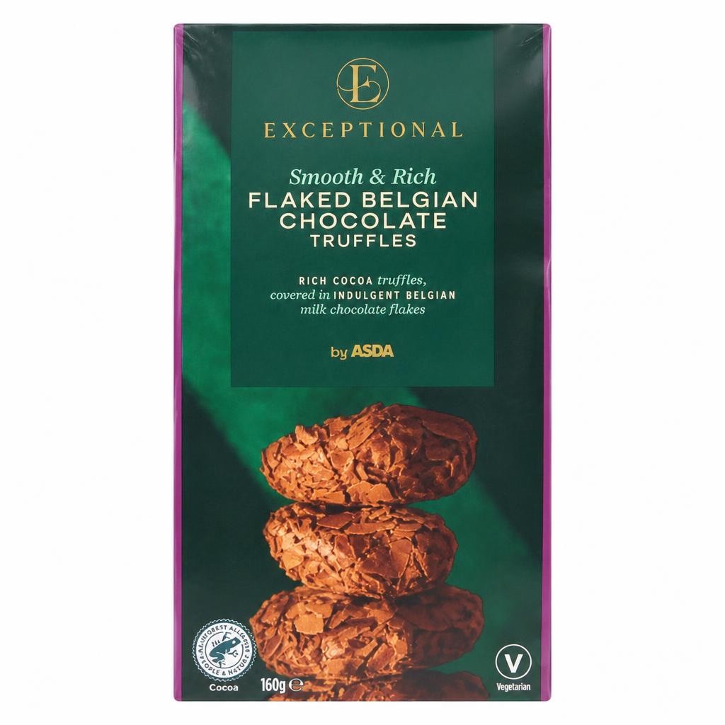 Exceptional by ASDA Flaked Belgian Chocolate Truffles 160g