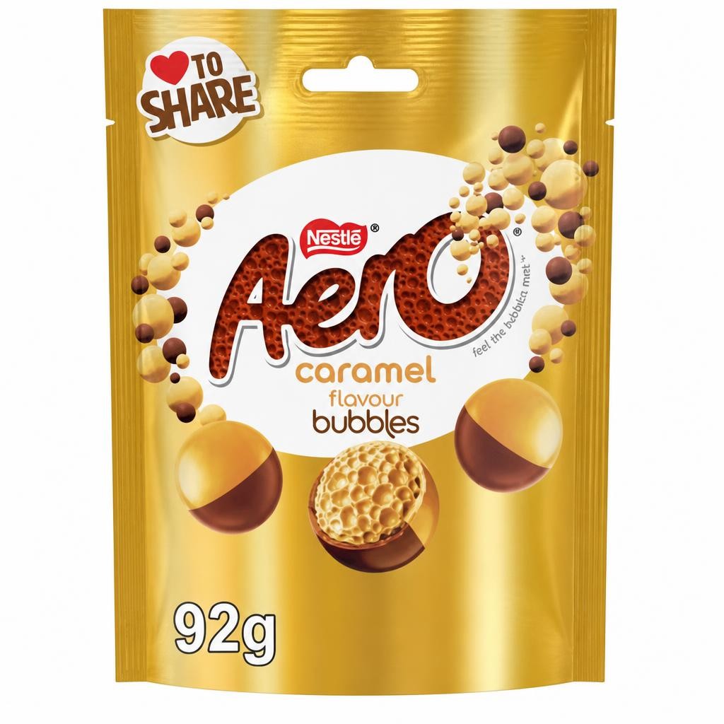 Aero Bubbles Caramel Milk Chocolate Sharing Bag 92g