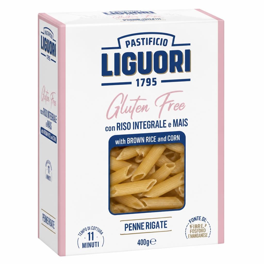 Pastificio Liguori Penne Rigate with Brown Rice and Corn 400g