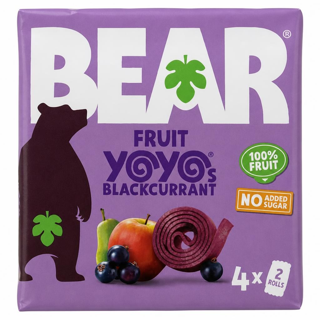 BEAR Fruit Yoyos Blackcurrant 4 x 20g