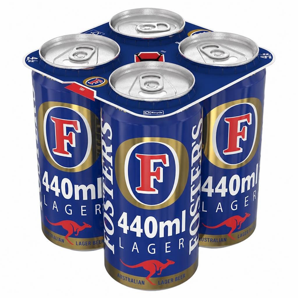 Foster's Lager Beer Can 4x440ml