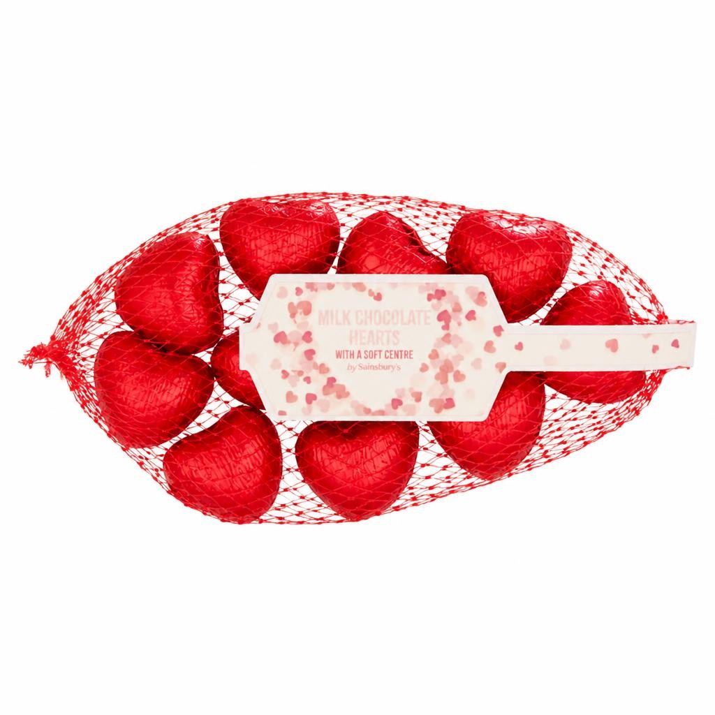 Sainsbury's 77g Soft Centred Milk Chocolate Hearts