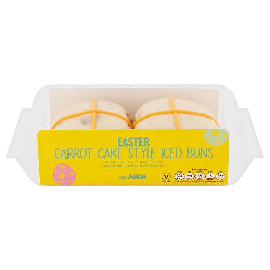 ASDA Easter Carrot Cake Style Iced Buns