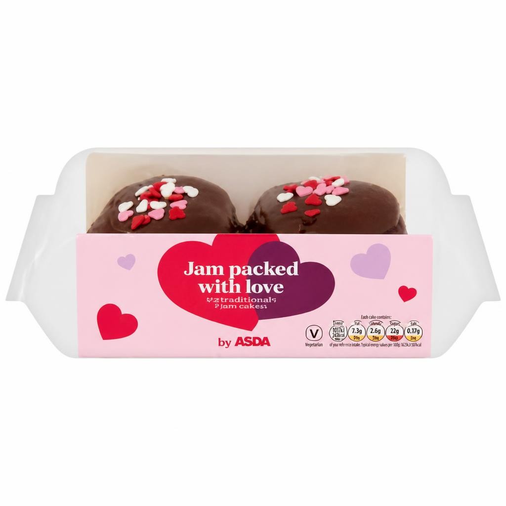 ASDA Raspberry-Filled Chocolate Flavoured Iced Buns
