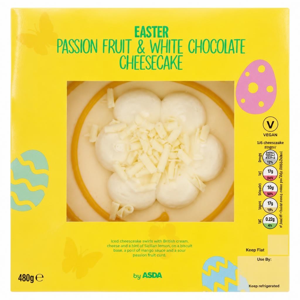 ASDA Easter Passion Fruit & White Chocolate Cheesecake 480g