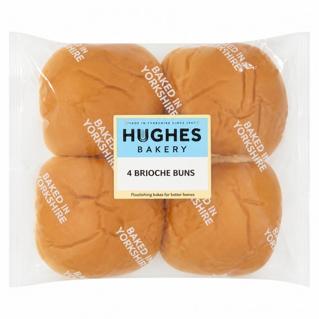 Hughes Bakery 4 Brioche Buns