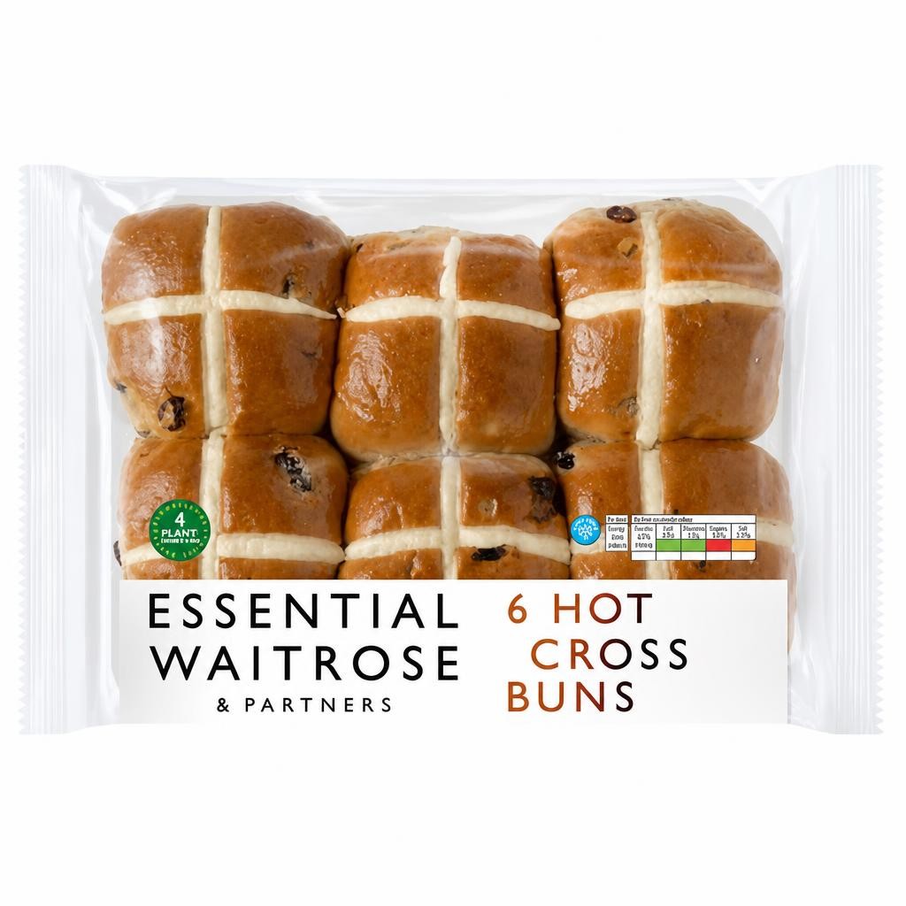 Waitrose Essential Hot Cross Buns