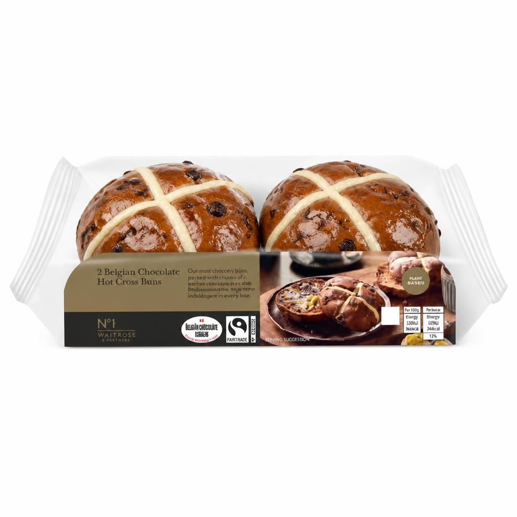 No. 1 2 Belgian Chocolate Hot Cross Buns