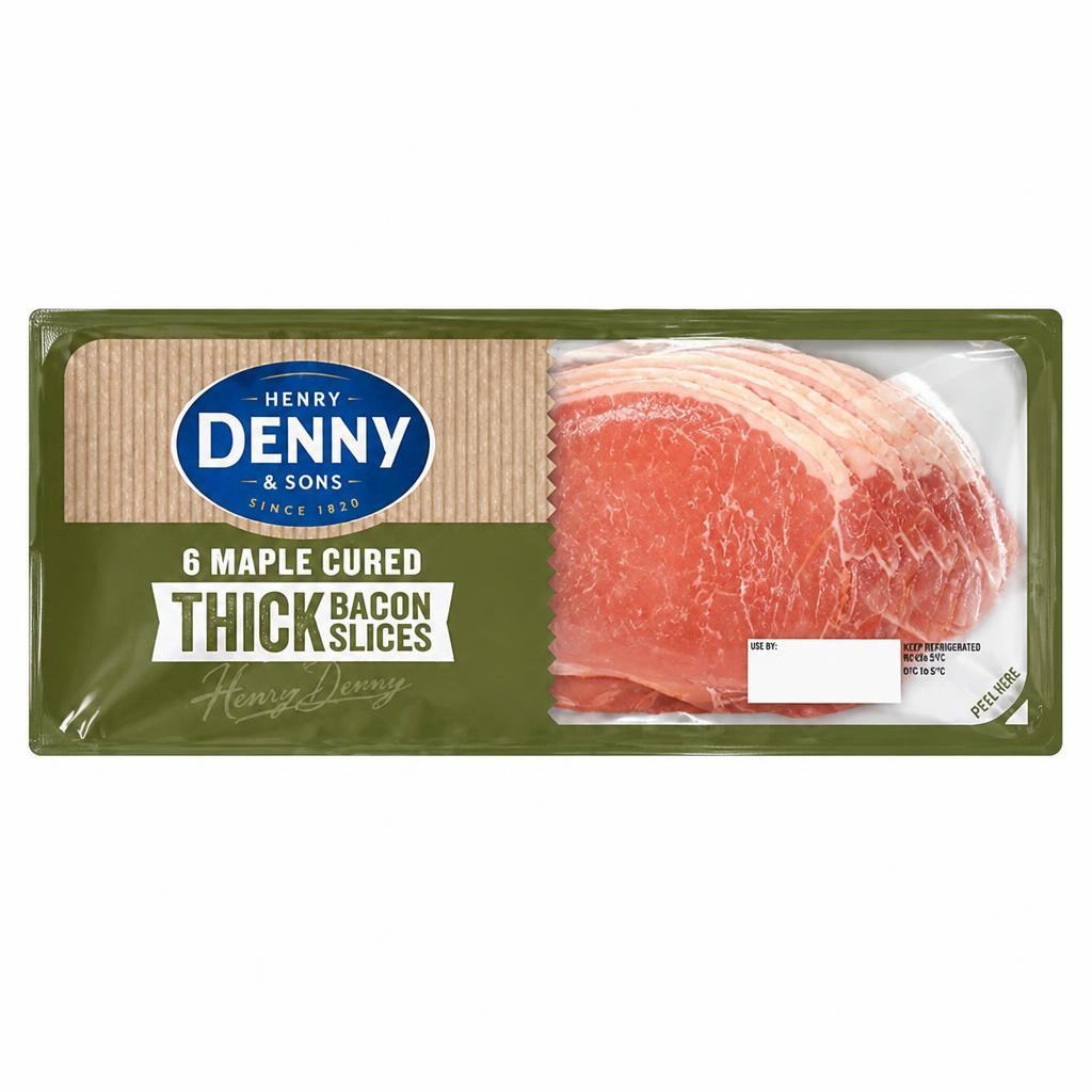 Henry Denny & Sons 6 Maple Cured Thick Bacon Slices 240g