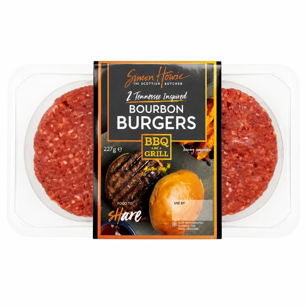 Simon Howie The Scottish Butcher 2 Tennessee Inspired Bourbon Burgers 227g