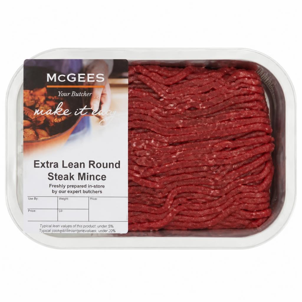 McGees Your Butcher Extra Lean Round Steak Mince 400g