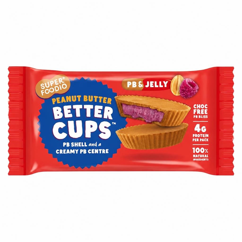 Superfoodio Peanut Butter & Jelly Better Cups 2 Pack 30g