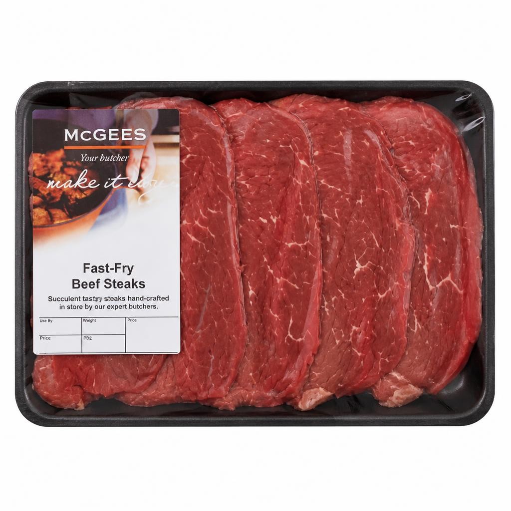 McGees Fast-Fry Beef Steaks 400g