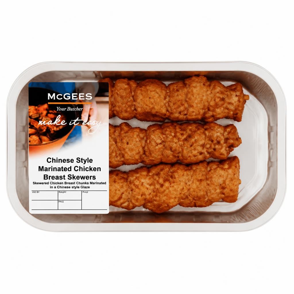McGees Chinese Style Marinated Chicken Breast Skewers 300g