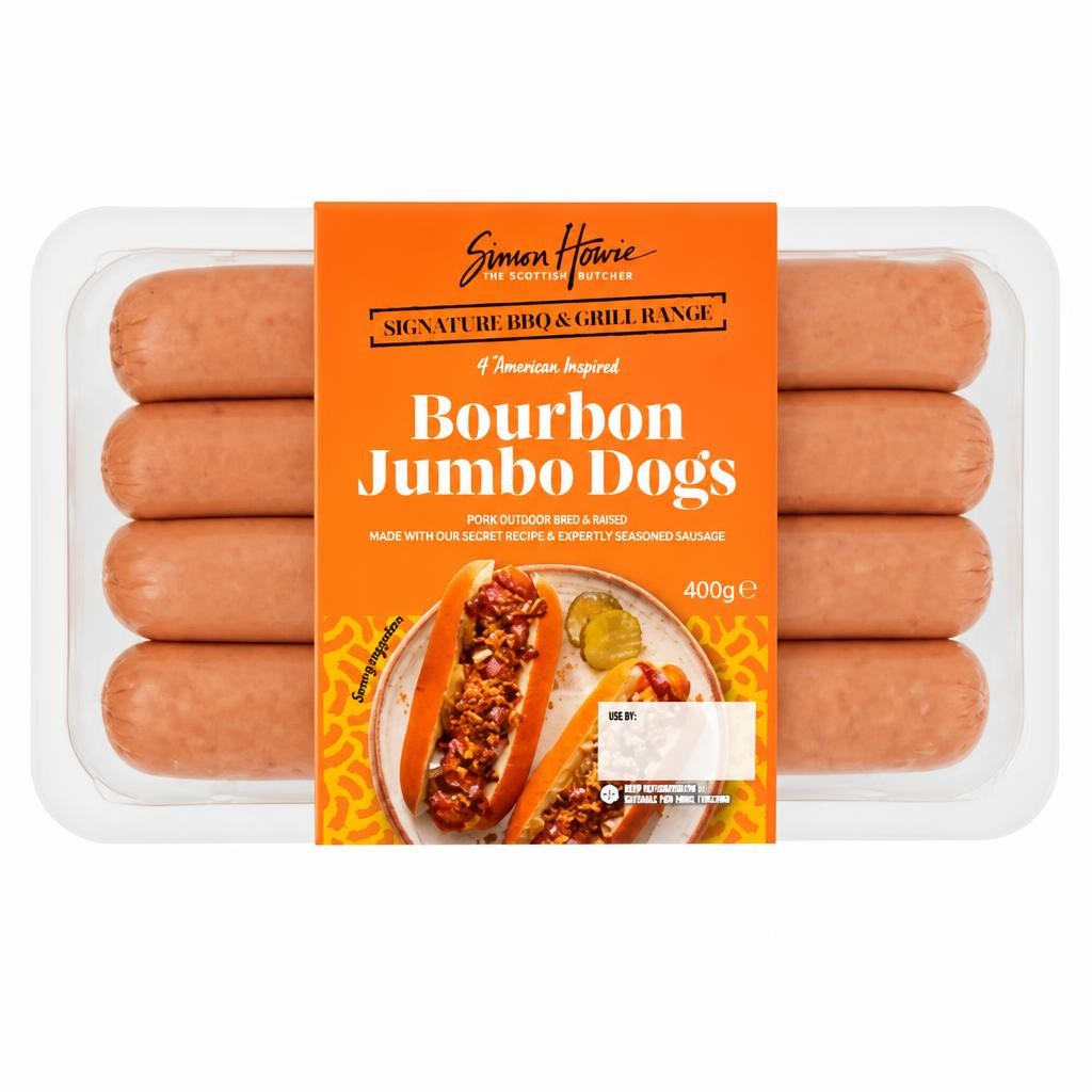 Simon Howie 4 Bourbon Jumbo Dogs 400g