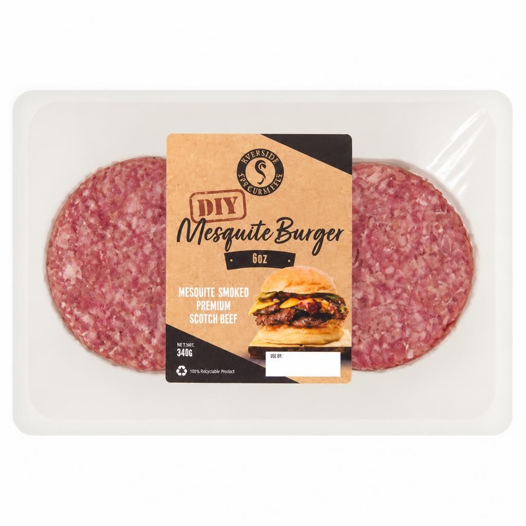 Speyside Specialities Diy Mesquite Smoked Premium Scotch Beef Burger 340g