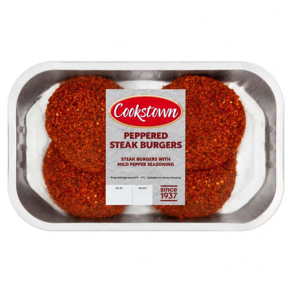 Cookstown Peppered Steak Burgers 420g