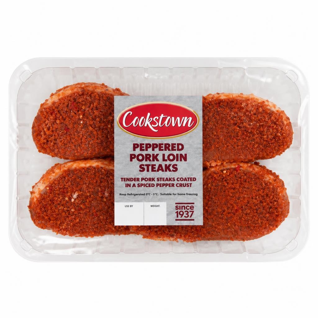 Cookstown Peppered Pork Loin Steaks 400g