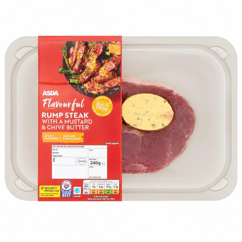 ASDA Flavourful Rump Steak with a Mustard & Chive Butter