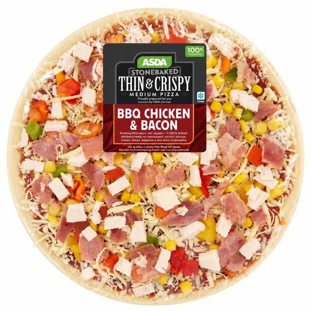 ASDA BBQ Chicken and Bacon Medium Thin Stonebaked Pizza