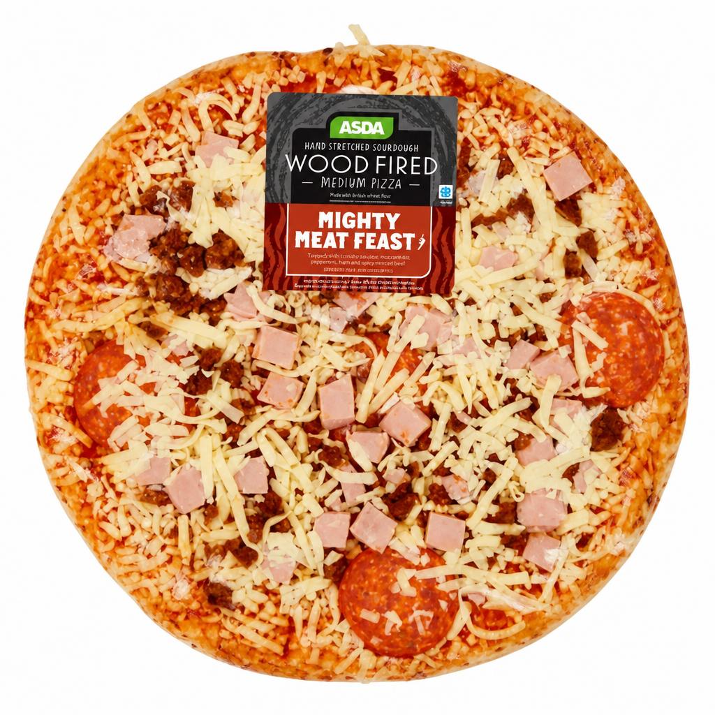 ASDA Mighty Meat Feast Medium Woodfired Pizza