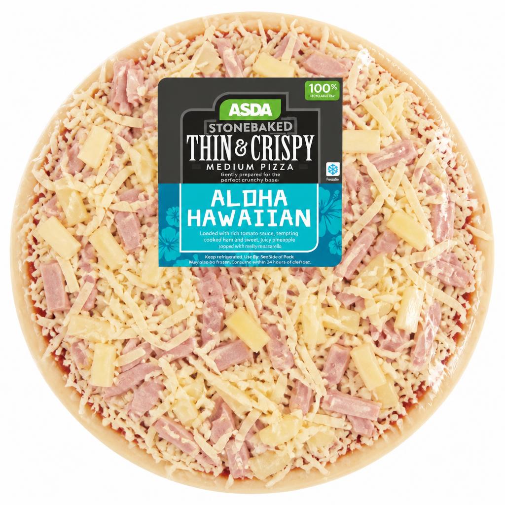 ASDA Aloha Hawaiian Medium Thin Stonebaked Pizza